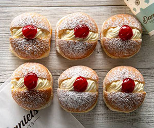 Fresh cream and jam donuts thumbnail