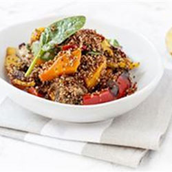 Red quinoa and roast vegetable salad thumbnail