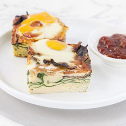 Individually packaged breakfast frittata piece thumbnail