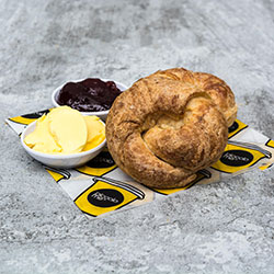 Mini croissant with jam and butter thumbnail