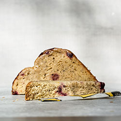 Raspberry and pear bread slice thumbnail